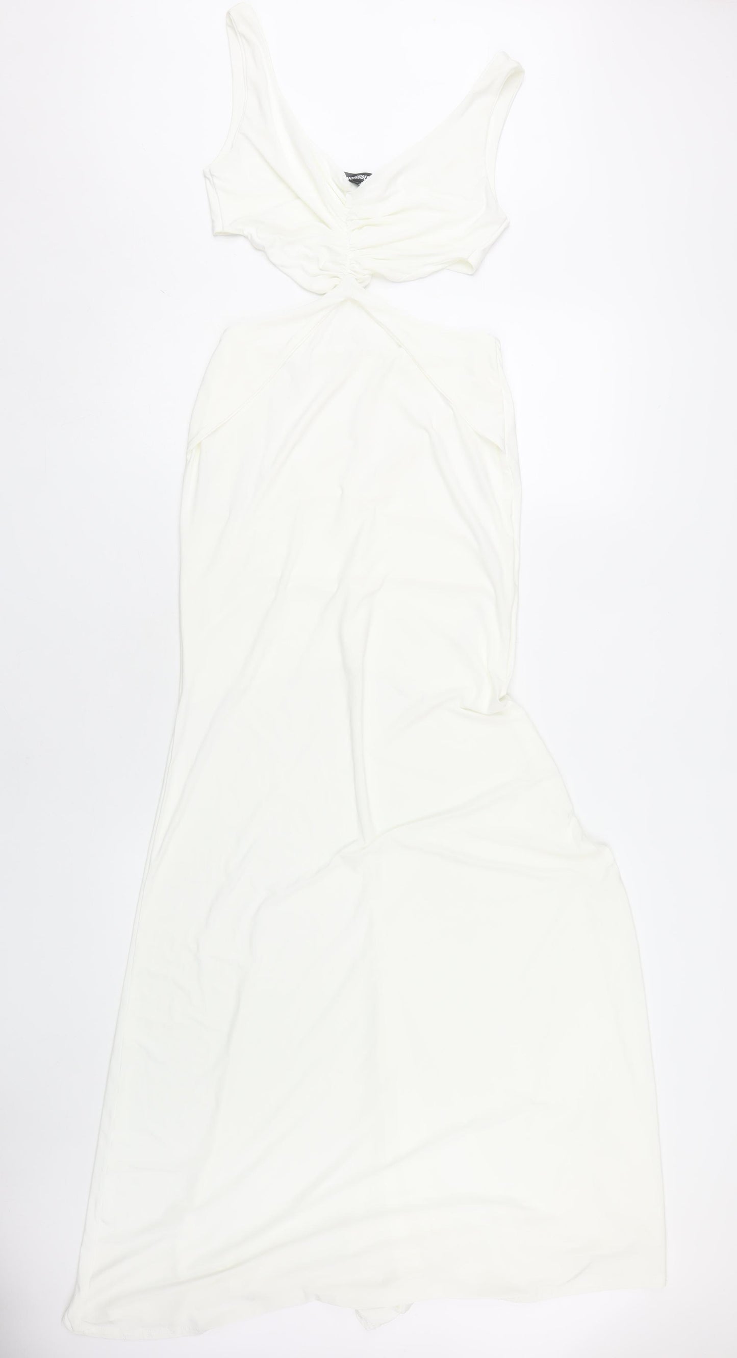 Missguided Women's White Long Bodycon Dress Size 10