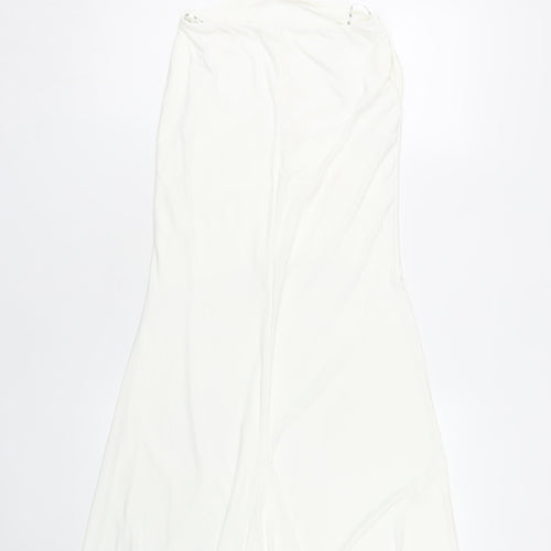 Missguided Women's White Long Bodycon Dress Size 10