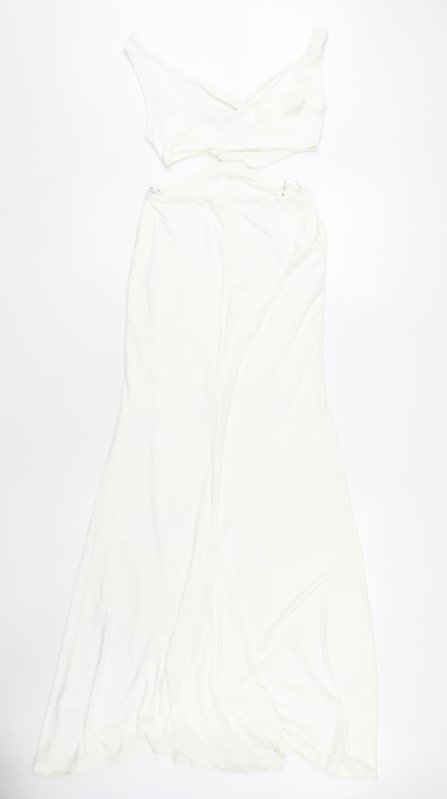 Missguided Women's White Long Bodycon Dress Size 10