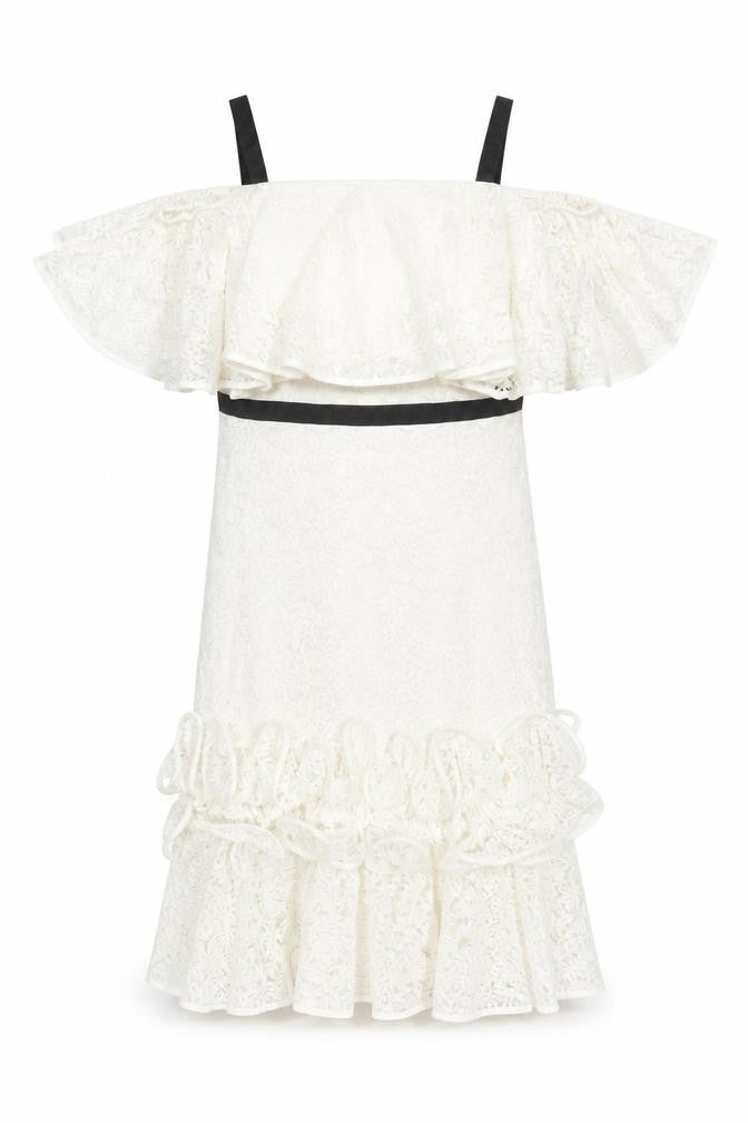 V by Very Women's Ivory Off Shoulder Party Dress Size 14