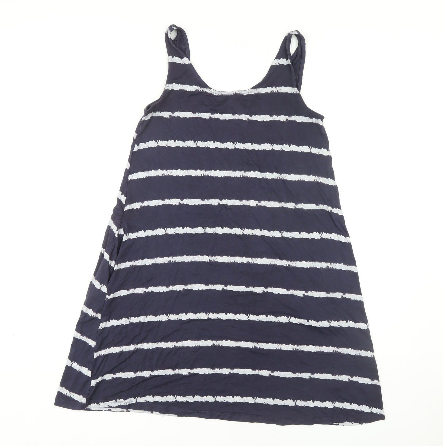 Next Women's Navy Striped Sleeveless Dress Size 12