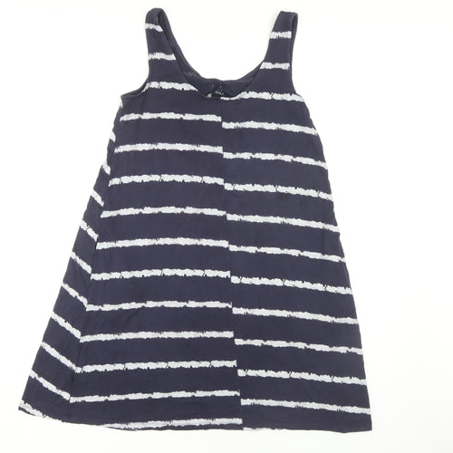 Next Women's Navy Striped Sleeveless Dress Size 12