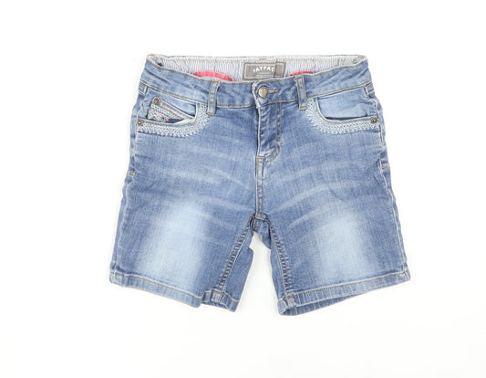 FatFace Girls Blue Denim Bermuda Shorts Size 8-9 Years
