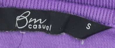 Bm casual Women's Purple Embroidered Top, Size S