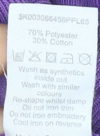 Bm casual Women's Purple Embroidered Top, Size S