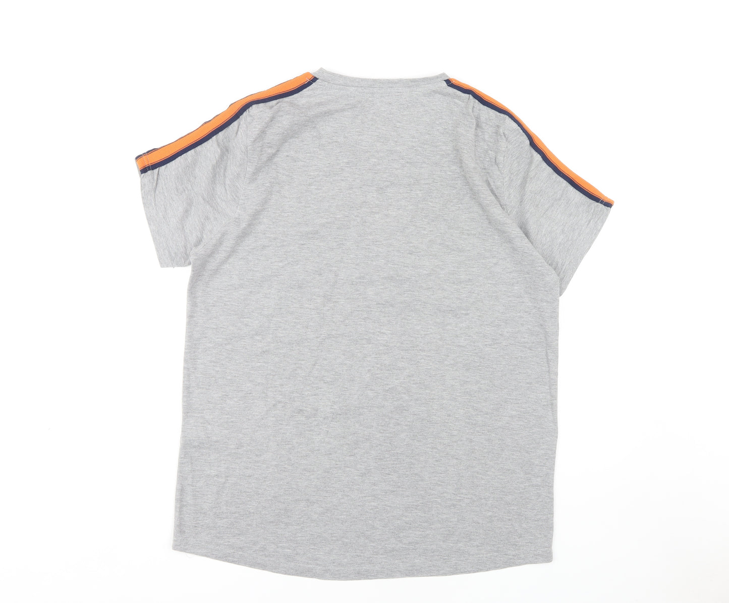 BoohooMAN Grey Crew Neck T-Shirt for Men - Large