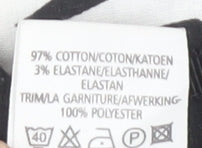 New Look Women's Black Floral A-Line Skirt Size 8