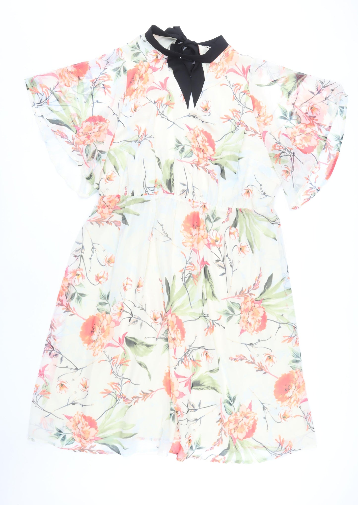 Simply Be Floral Dress, Multicoloured, Size 24, Women's