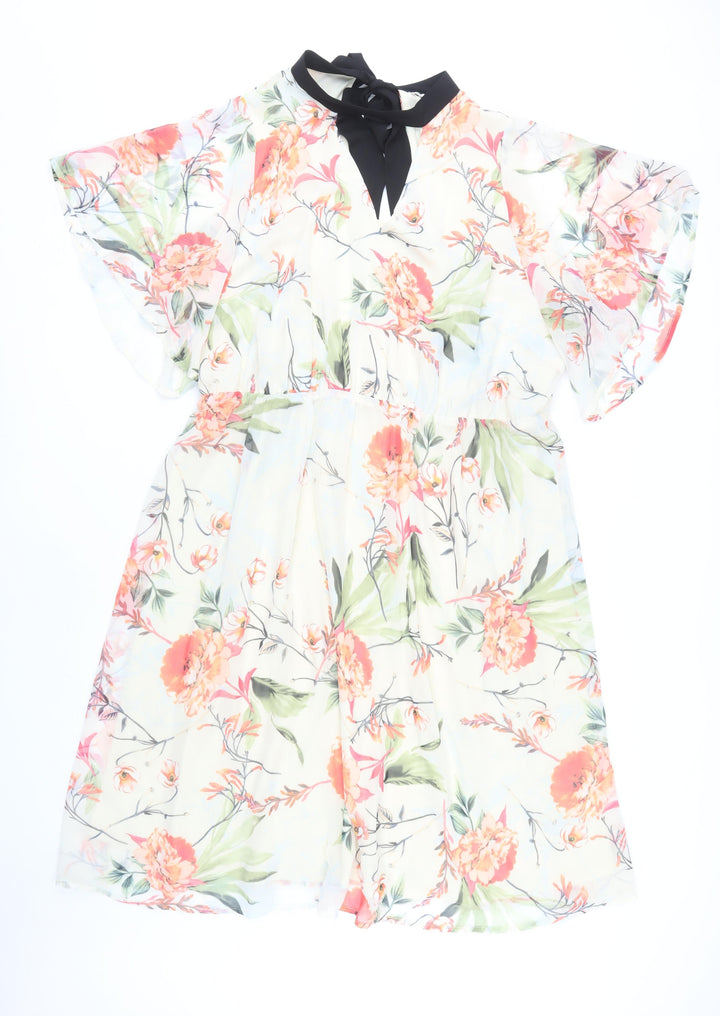 Simply Be Floral Dress, Multicoloured, Size 24, Women's