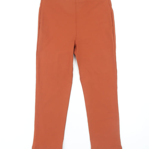 M&Co Women’s Straight Orange Trousers Size 10