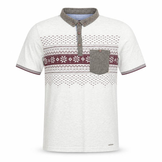 Front view of Brave Soul Men's Multicoloured Polo Shirt, M Size