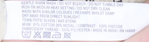 Fat Face Women's Beige Embroidered Dress Size 6