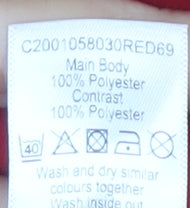 David Emanuel Women's Red Blouse, Size 14, Round Neck