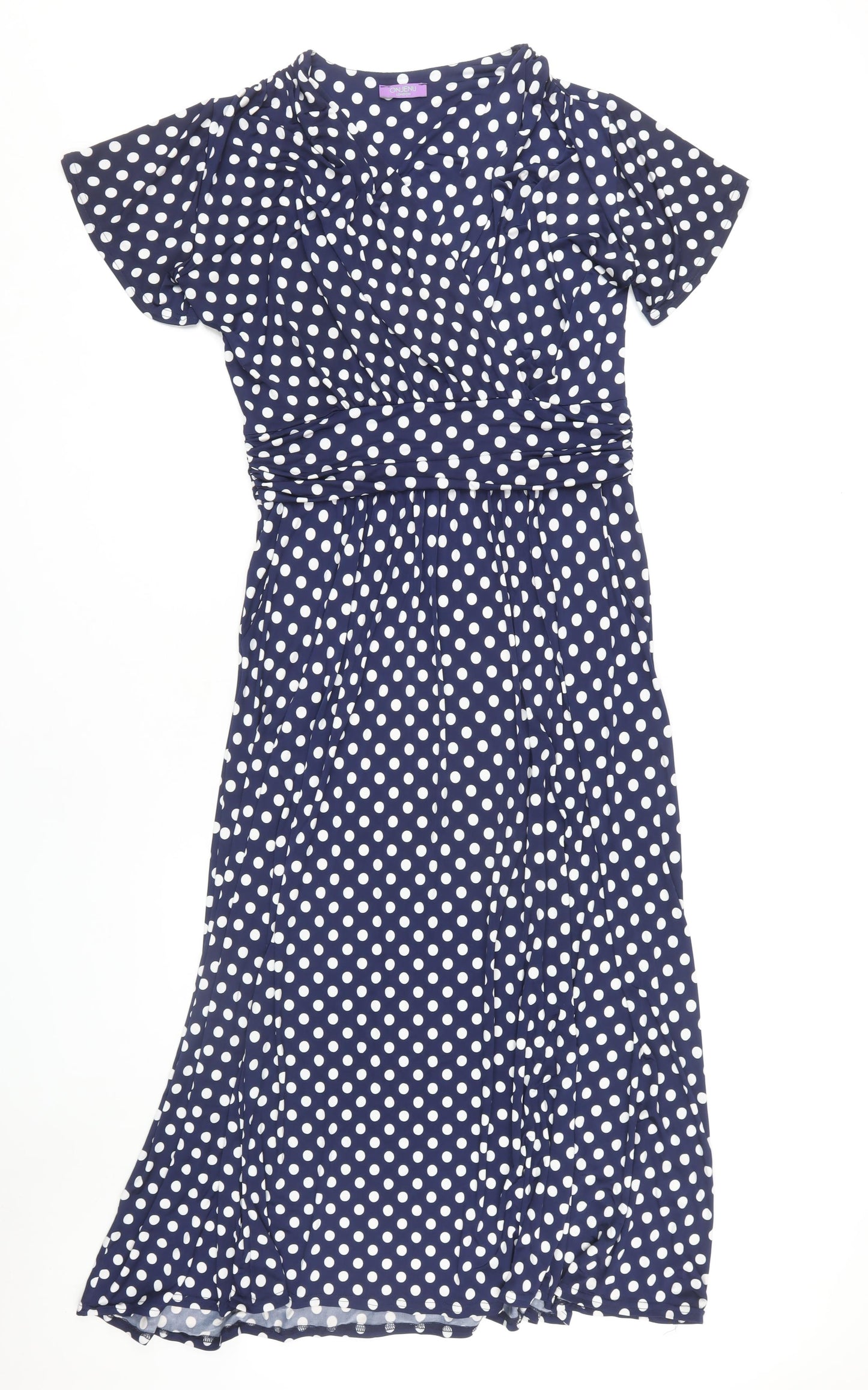 Onjenu Women's Blue Polka Dot Dress Size 16