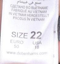 Debenhams Women's Black Patterned Dress Size 22