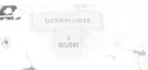 Bossini Women's White Geometric 3/4 Sleeve Top