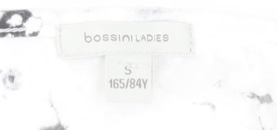 Bossini Women's White Geometric 3/4 Sleeve Top