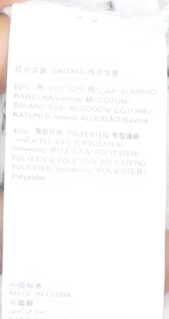 Bossini Women's White Geometric 3/4 Sleeve Top