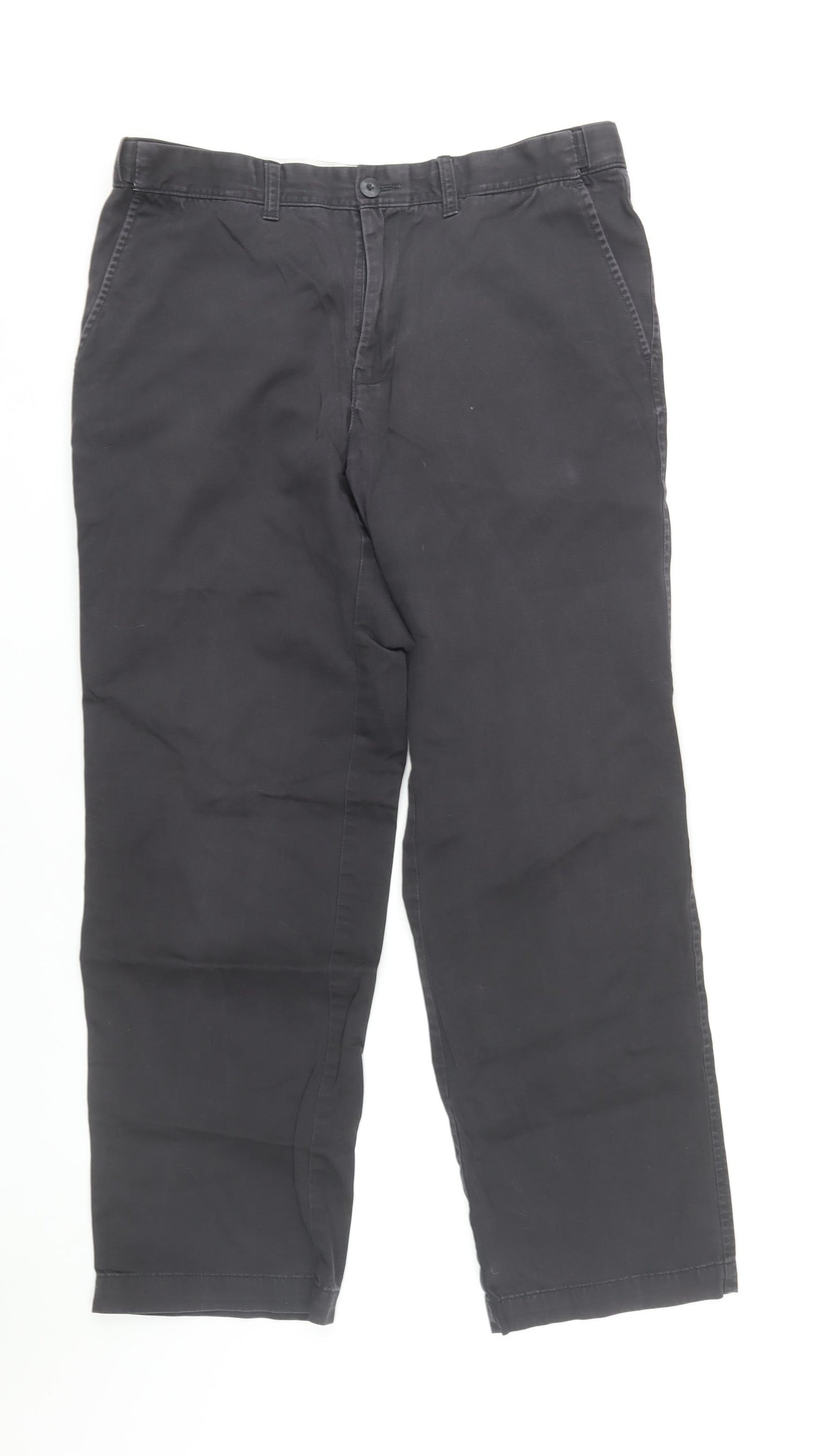 Marks and Spencer Men's Black Chino Trousers - 34 Regular