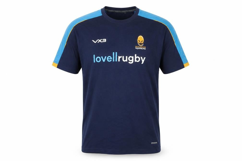 VX3 Men's Blue Rugby T-Shirt Size L Breathable Short Sleeve