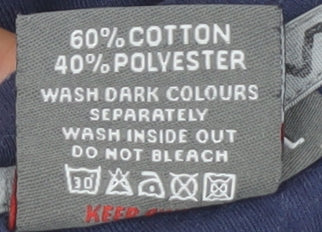 VX3 Men's Blue Rugby T-Shirt Size L Breathable Short Sleeve