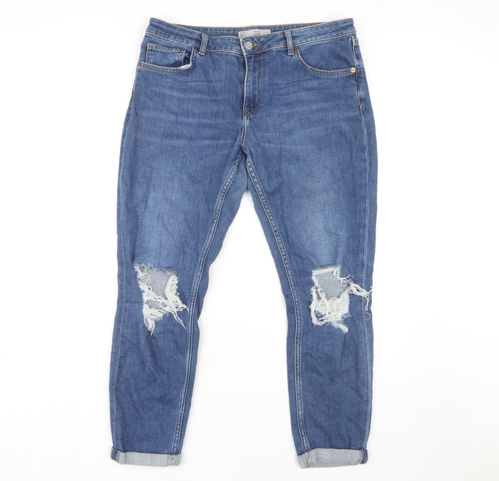 Topshop Women's Blue Straight Jeans W32 L32