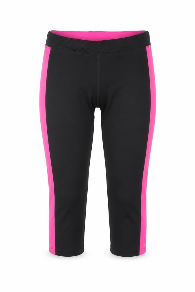 Front view of Nike Women's Black and Pink Leggings - M