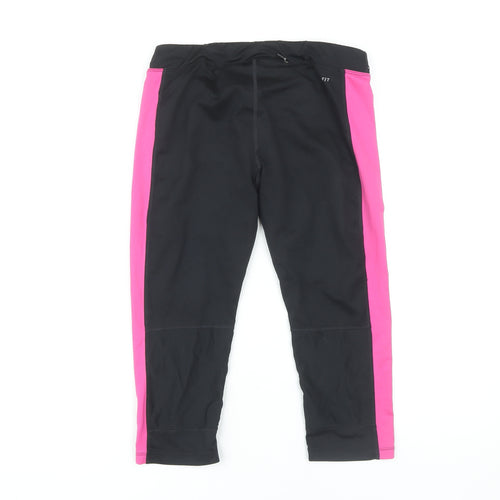 Nike Women's Black and Pink Leggings - M