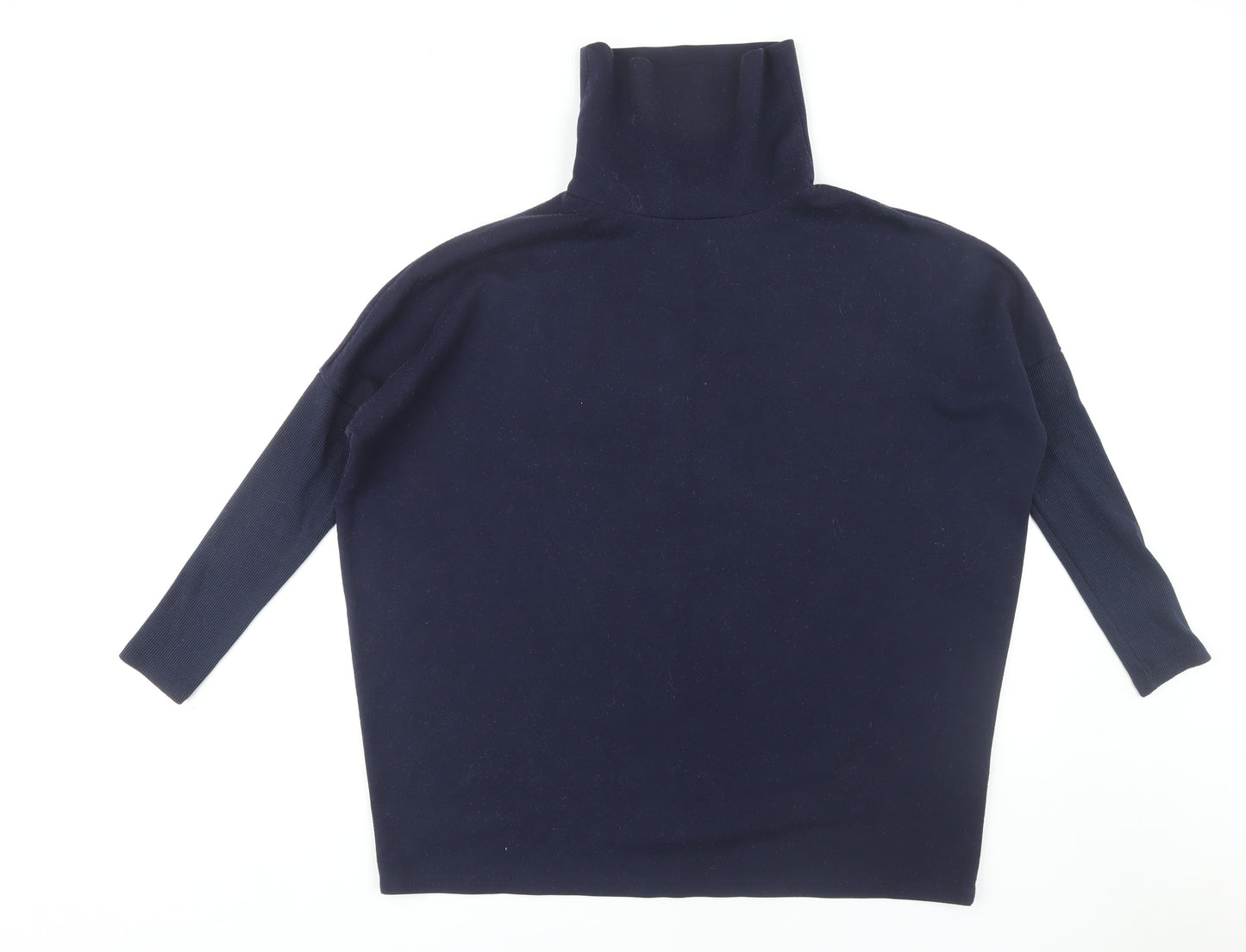 Warehouse Women's Blue Roll Neck Pullover Jumper