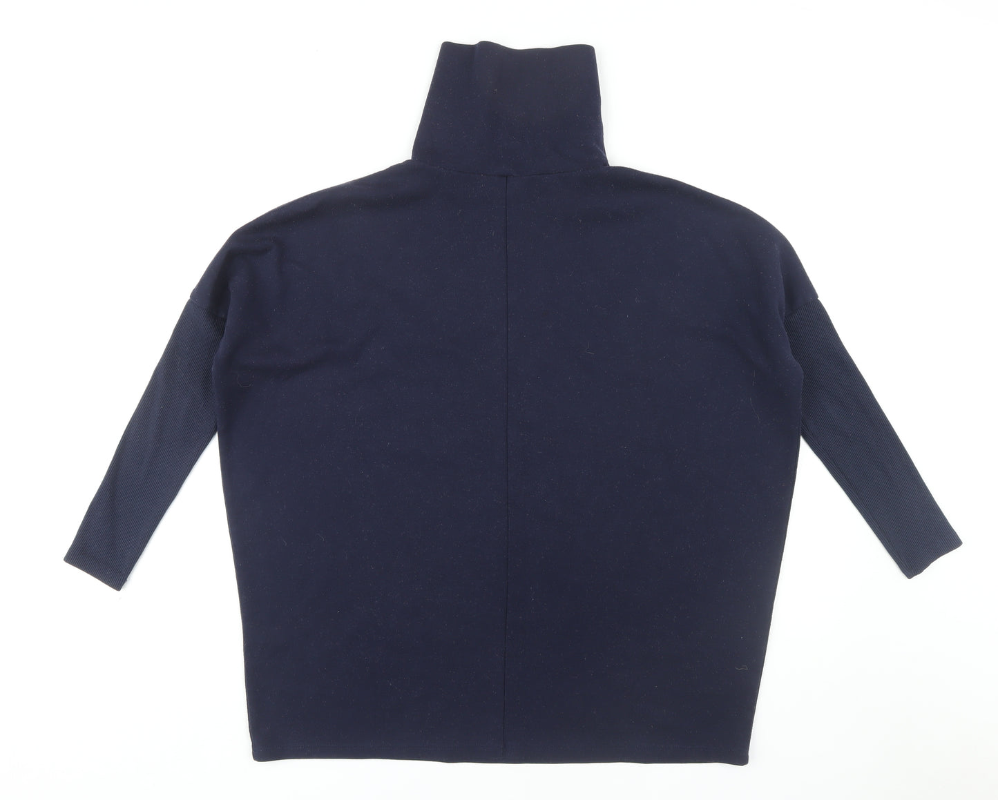 Warehouse Women's Blue Roll Neck Pullover Jumper