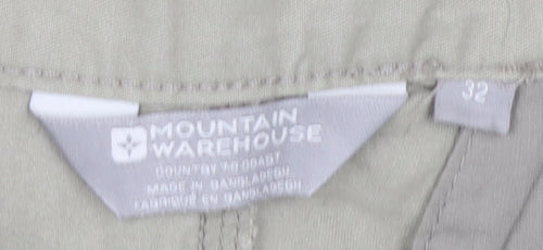Mountain Warehouse Men's Beige Cargo Shorts, Size 32