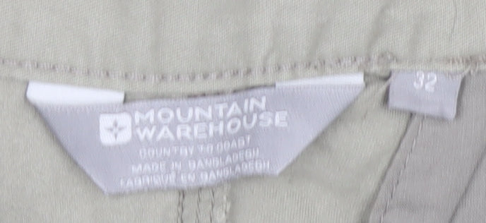 Mountain Warehouse Men's Beige Cargo Shorts, Size 32