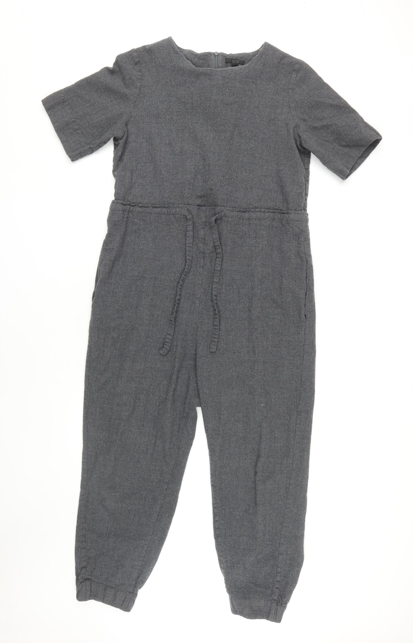 COS Women's Grey Wool Blend Jumpsuit, Size 12