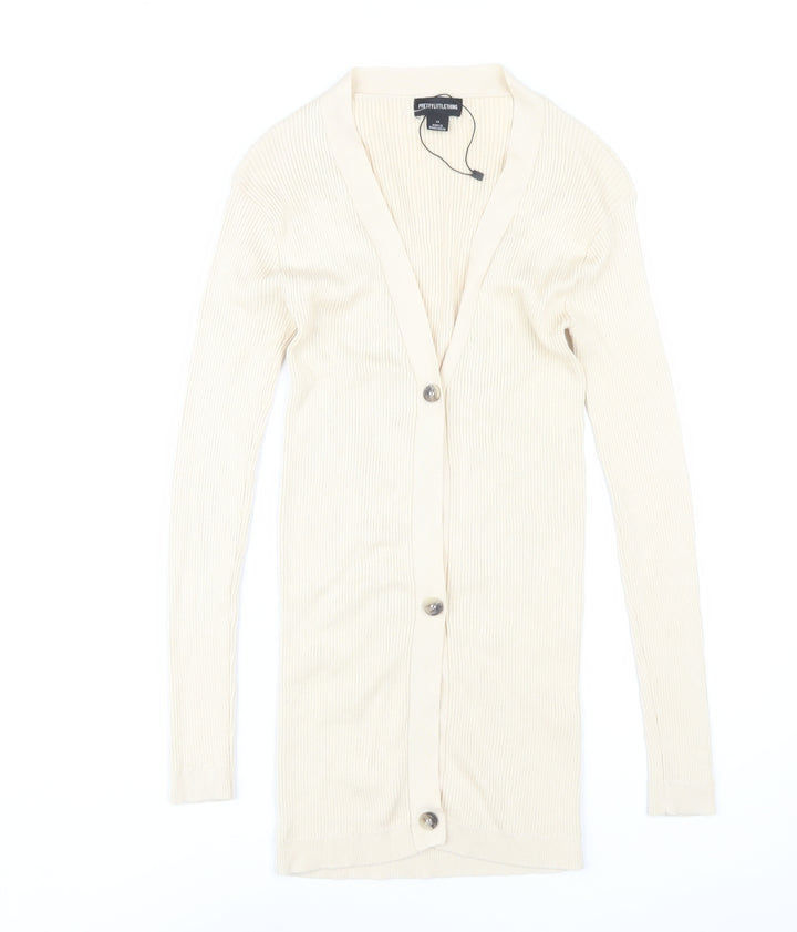 PrettyLittleThing Women's Beige XS Cardigan