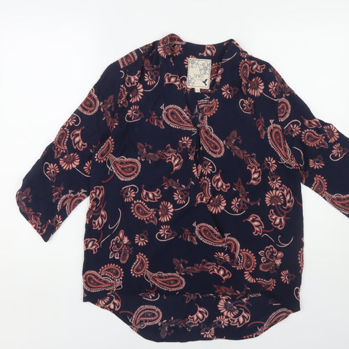 M&Co Women's Multicoloured Paisley Blouse Size 12