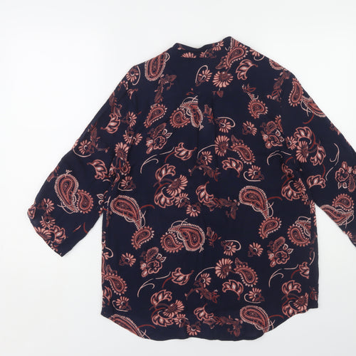 M&Co Women's Multicoloured Paisley Blouse Size 12