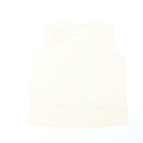 Daiwei Women's Ivory Sleeveless Blouse 2XL