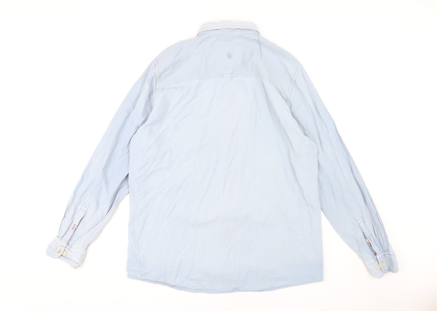 Fat Face Men's Blue XL Button-Up Cotton Shirt