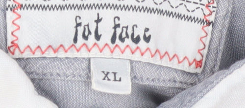 Fat Face Men's Blue XL Button-Up Cotton Shirt