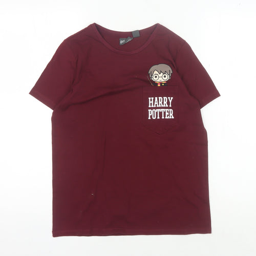 Harry Potter Unisex Kids Red Graphic T-Shirt - Size L