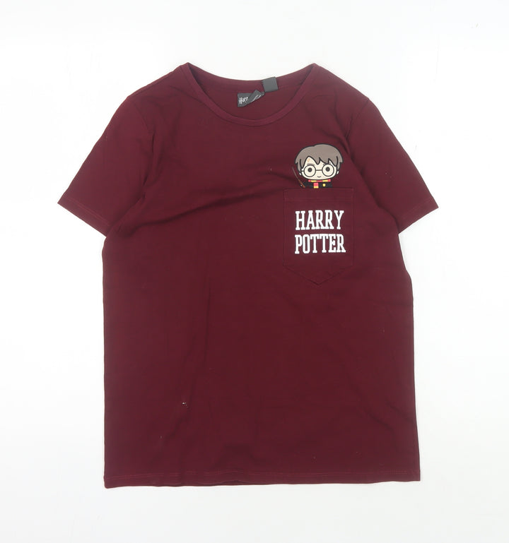Harry Potter Unisex Kids Red Graphic T-Shirt - Size L