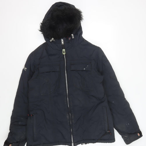 Tog 24 Women's Black Hooded Puffer Jacket Size 14