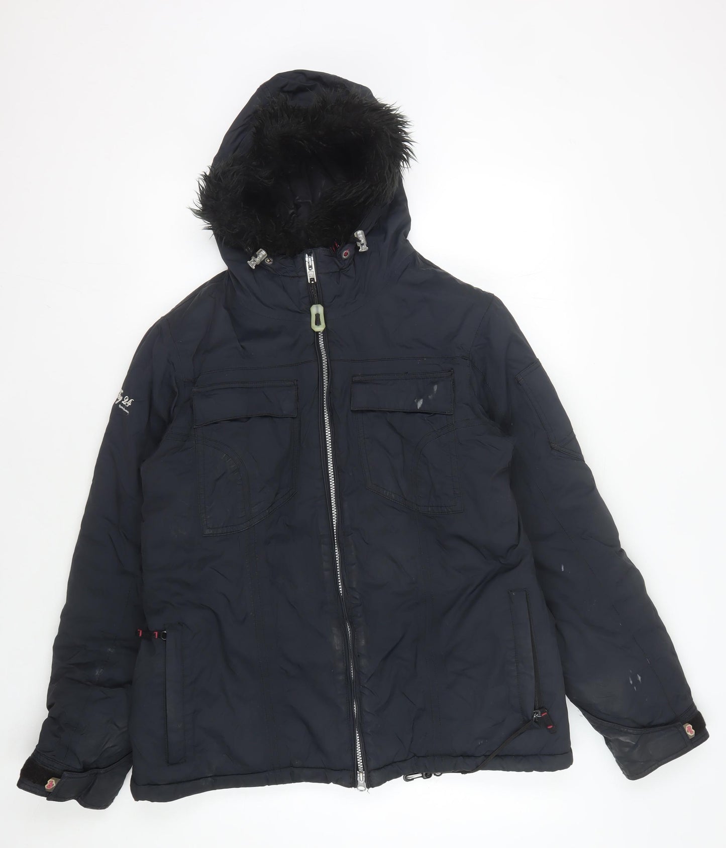 Tog 24 Women's Black Hooded Puffer Jacket Size 14