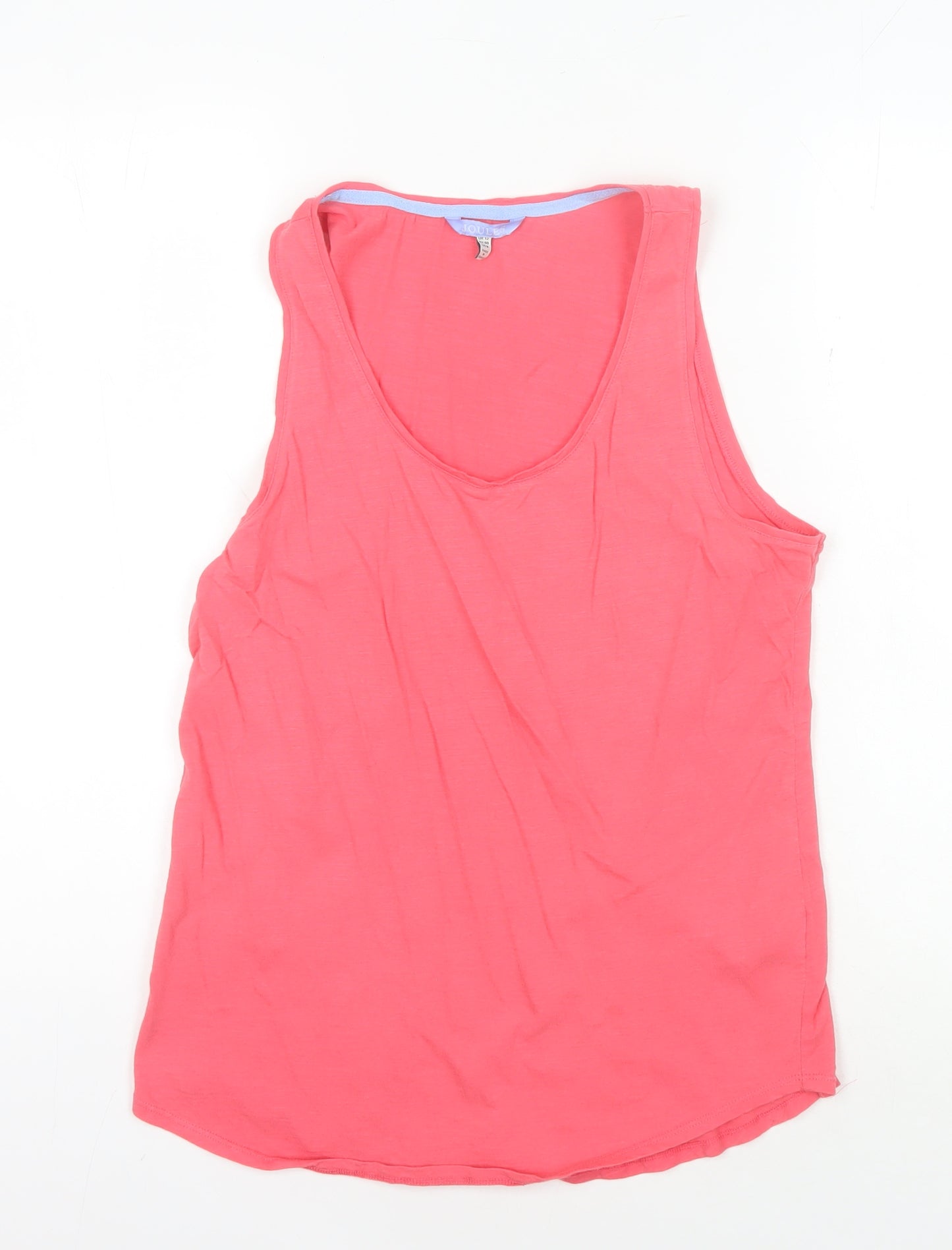 Joules Women's Pink Sleeveless Cotton Tank Top UK 12
