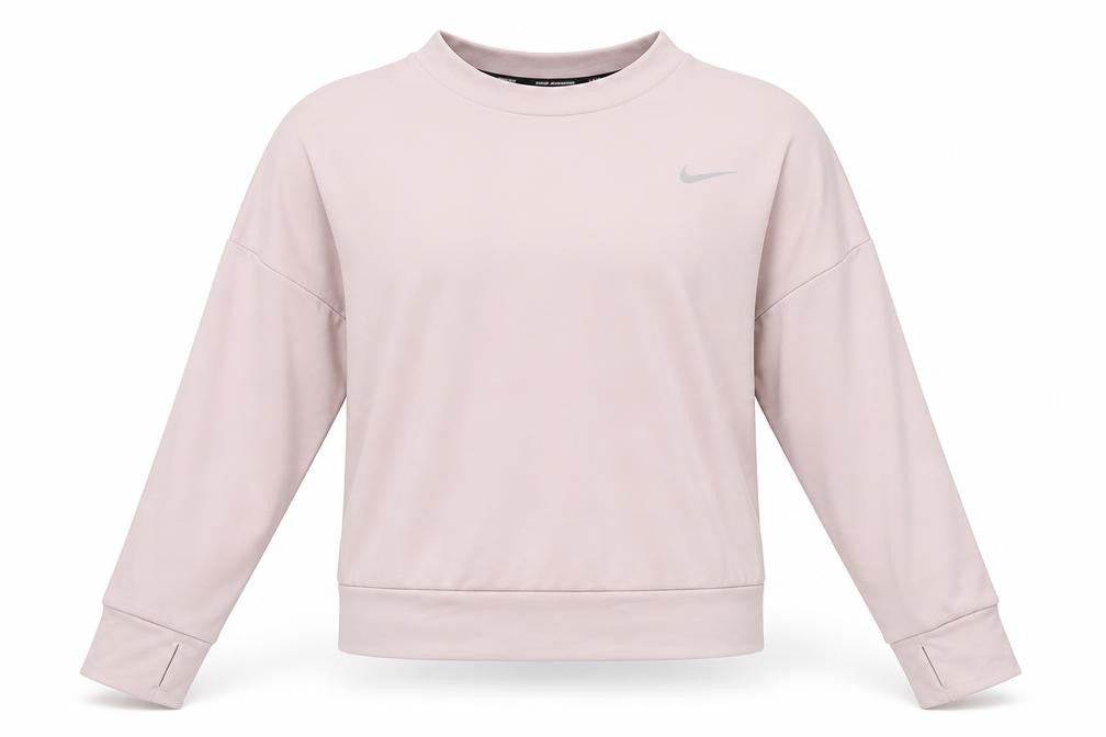 Front view of Nike Women's Pink Dri-FIT Running Top XS