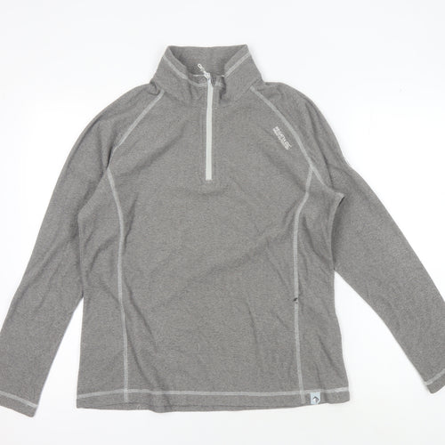 Regatta Women's Grey Henley Sweatshirt Size 14