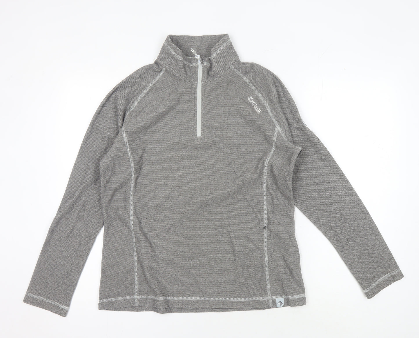 Regatta Women's Grey Henley Sweatshirt Size 14