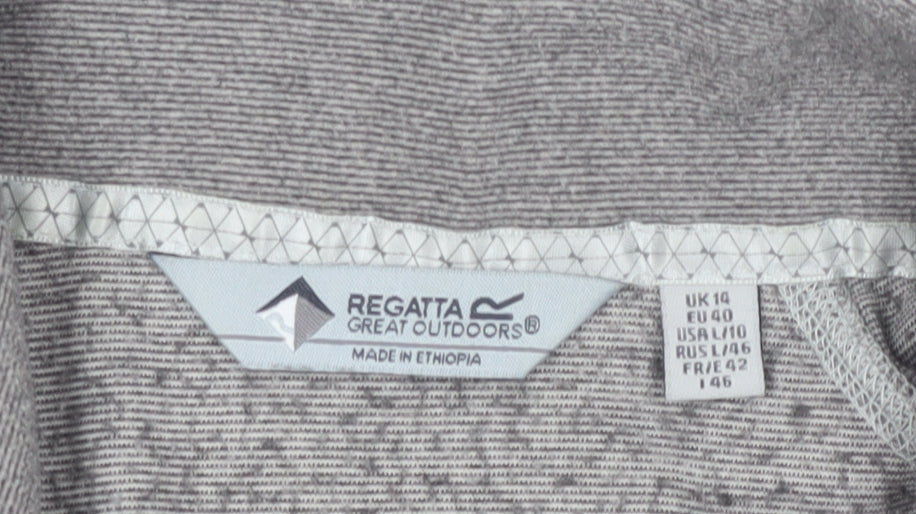 Regatta Women's Grey Henley Sweatshirt Size 14