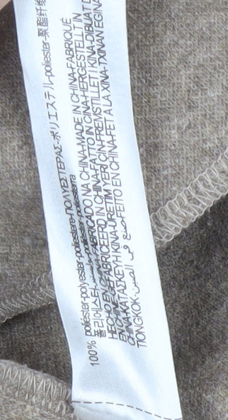 Zara Women's Beige Long Coat, Size L, Polyester