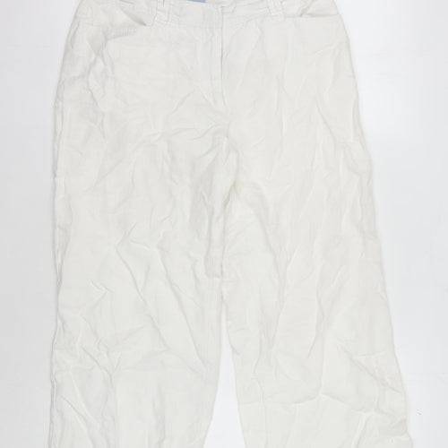 Oasis Women's White Trousers Size 10